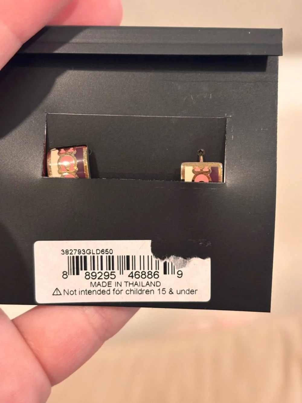 COACH Gold-Tone Signature C Enamel Huggie Earrings NWT - Picture 4 of 7